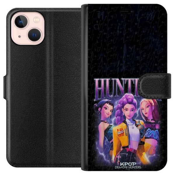Kompatibelt Plånboksfodral till Apple iPhone 13 mini Kpop Demon Hunters Huntrix Mira Zoey Rumi anime illustration