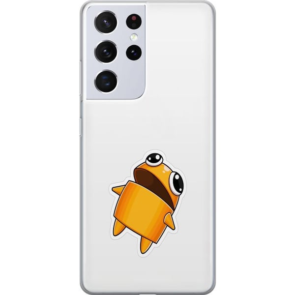 Kompatibelt Mobildeksel til Samsung Galaxy S21 Ultra 5G Oransje tegnet figur med store øyne og dynamisk positur i energisk, leken stil Kompatibelt Mobildeksel til Samsung Galaxy S21 Ultra 5G Oransje tegnet figur med store øyne og dynamisk positur i energisk, leken stil