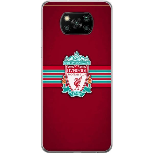 Kompatibel Mobilcover til Xiaomi Poco X3 NFC Liverpool supporterudstyr fodbold merch rød