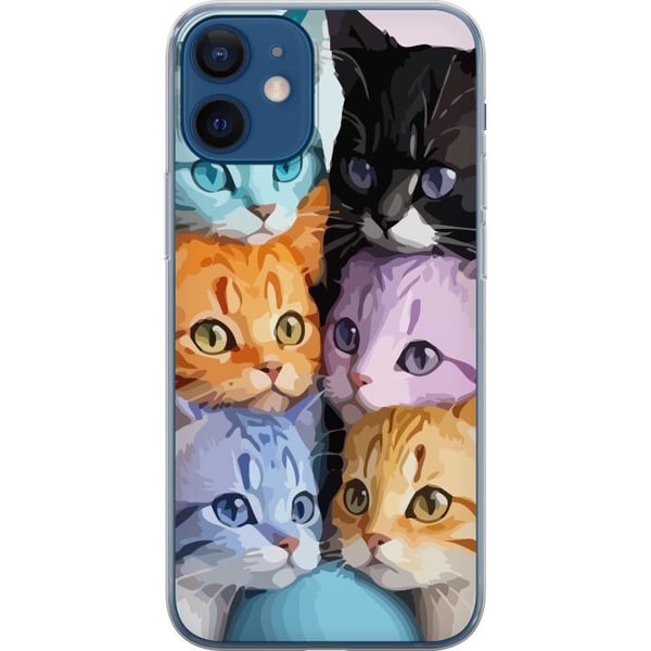 Kompatibel Mobilcover til Apple iPhone 12 Farverige Katte