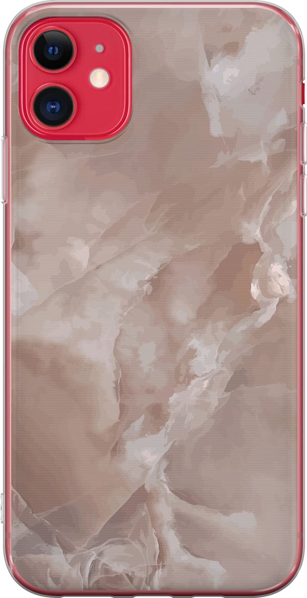 Yhteensopiva Puhelinkuori Apple iPhone 11 Marmori Vaaleanpunainen