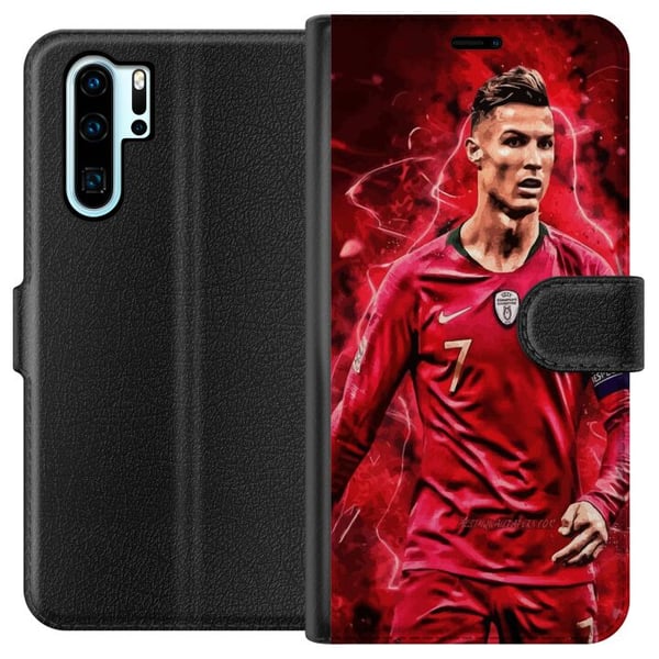 Yhteensopiva Lompakkokotelo Huawei P30 Pro Ronaldon Taidot - CR7 Suunnittelu Aidolle Kannattajalle