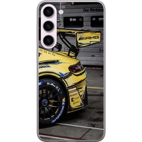 Kompatibel Mobilcover til Samsung Galaxy S23+ AMG Mercedes plakat racing sportsvogn gul luksus bilindustri tysk mærke motorsport bildesign retro
