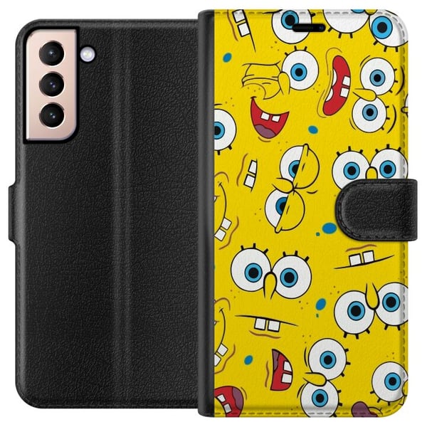 Kompatibelt Lommeboketui til Samsung Galaxy S21 SvampeBob Firkant