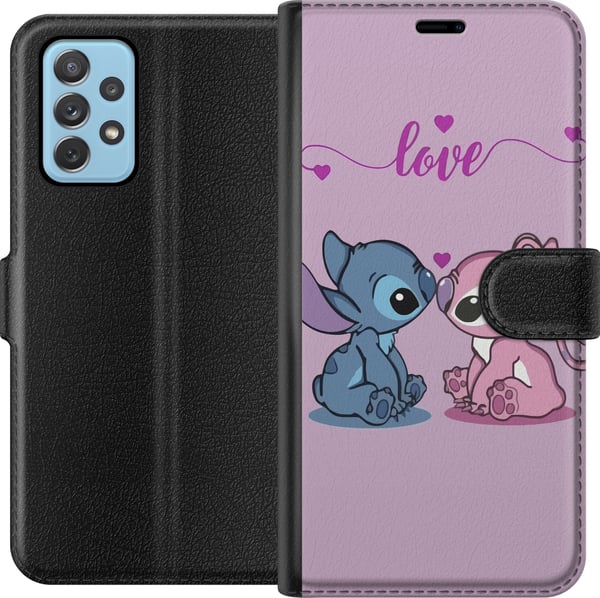 Yhteensopiva Lompakkokotelo Samsung Galaxy A52 5G Lilo & Stitch – Angel Edition