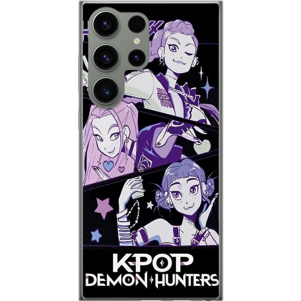 Kompatibelt Mobildeksel til Samsung Galaxy S23 Ultra Kpop Demonjegere Huntrix Trio Lilla Stjerner Retro Kosmisk Idolglød Kompatibelt Mobildeksel til Samsung Galaxy S23 Ultra Kpop Demonjegere Huntrix Trio Lilla Stjerner Retro Kosmisk Idolglød