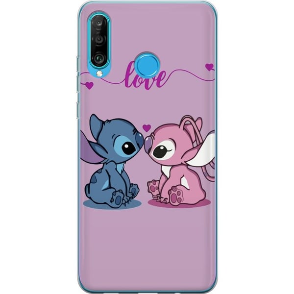 Kompatibel Mobilcover til Huawei P30 lite Lilo & Stitch – Angel Edition