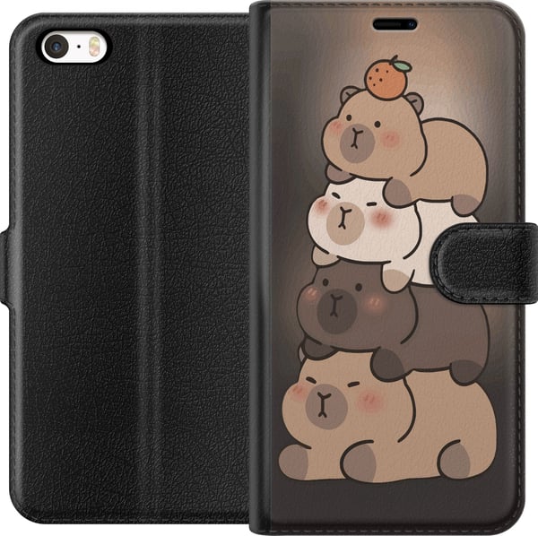 Kompatibelt Lommeboketui til Apple iPhone SE (2016) Kapybara Kawaii søt dyrefigur