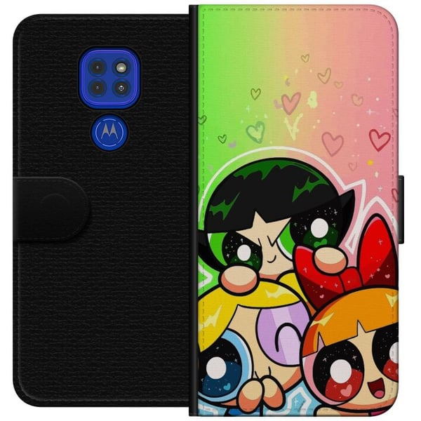 Kompatibel Tegnebogsetui til Motorola Moto G9 Play Powerpuff Pigerne – tegnede superhelte