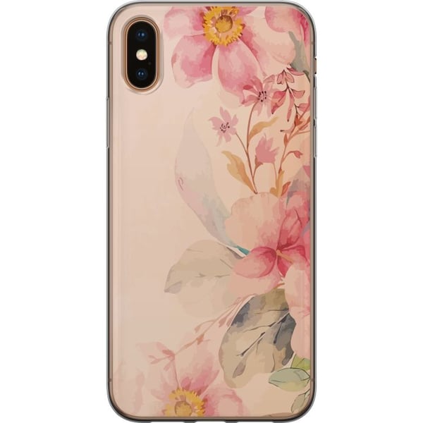 Kompatibel Mobilcover til Apple iPhone XS Farverige Blomster