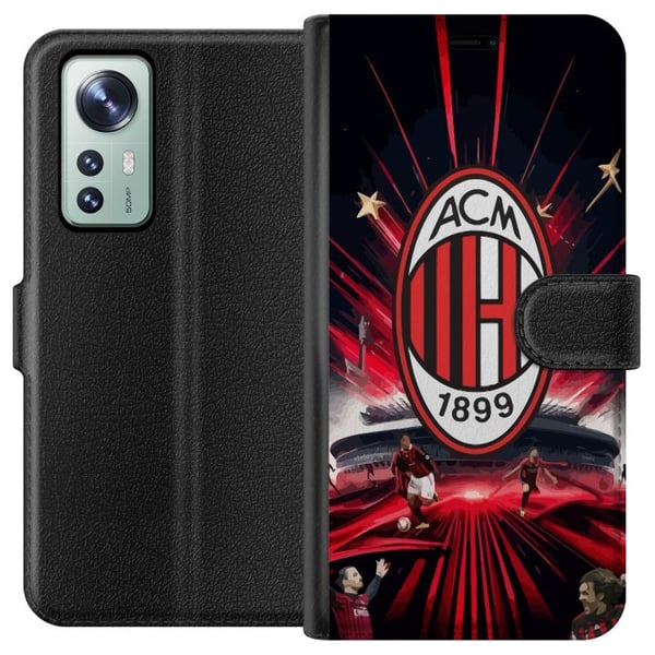 Yhteensopiva Lompakkokotelo Xiaomi 12 AC Milan Yhteensopiva Lompakkokotelo Xiaomi 12 AC Milan