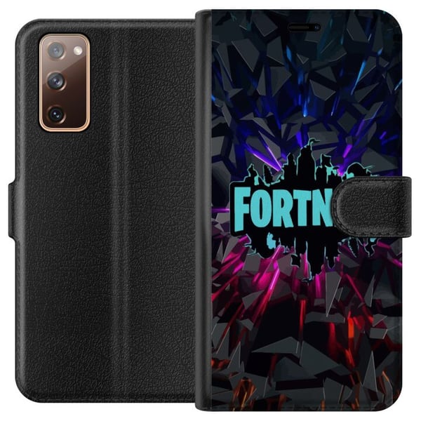 Yhteensopiva Lompakkokotelo Samsung Galaxy S20 FE Pelaamisesta inspiroitunut abstrakti neonlogo, jossa on räjähtäviä muotoja ja dynaamista energiaa