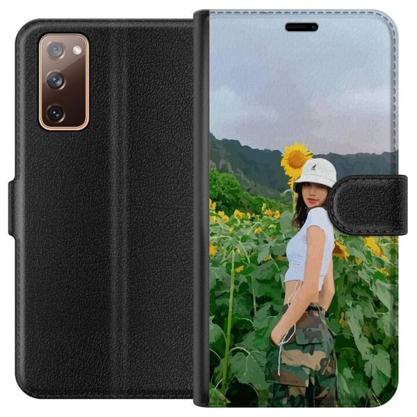 Kompatibelt Plånboksfodral till Samsung Galaxy S20 FE Lisa Blackpink Sunflower Kpop Idol