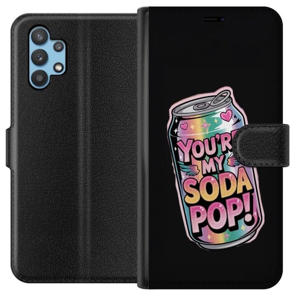 Kompatibel Tegnebogsetui til Samsung Galaxy A32 5G Youre My Soda Pop kawaii pastel regnbue hjerter glitrende design