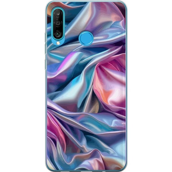 Kompatibelt Mobilskal till Huawei P30 lite Skimrande silke