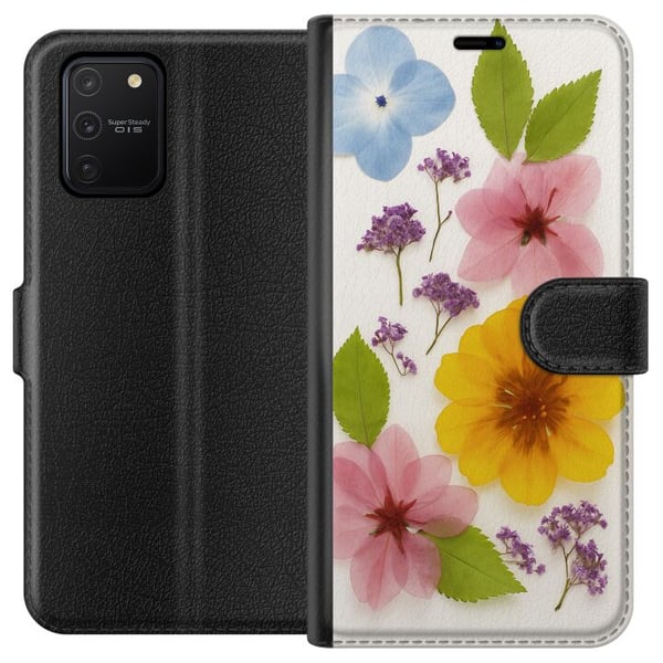 Kompatibelt Lommeboketui til Samsung Galaxy S10 Lite Pressede blomster Kompatibelt Lommeboketui til Samsung Galaxy S10 Lite Pressede blomster