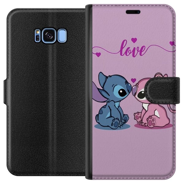Kompatibelt Plånboksfodral till Samsung Galaxy S8 Lilo & Stitch – Angel Edition Kompatibelt Plånboksfodral till Samsung Galaxy S8 Lilo & Stitch – Angel Edition