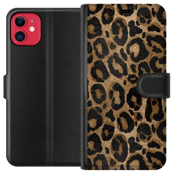 Kompatibelt Plånboksfodral till Apple iPhone 11 Leopard Luxe Kompatibelt Plånboksfodral till Apple iPhone 11 Leopard Luxe