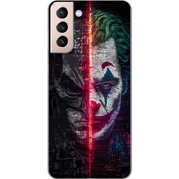 Kompatibelt Mobildeksel til Samsung Galaxy S21 Batman Joker-plakat DC Comics Gotham-skurker delt ansikt Dark Knight-film retro fanart helt skurk