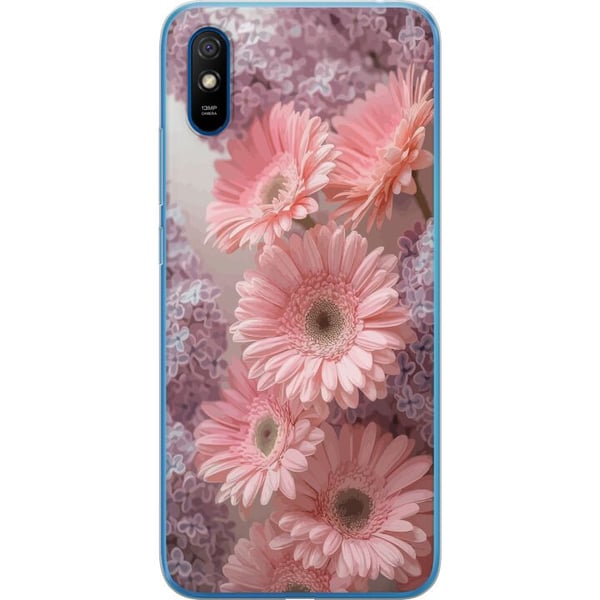 Kompatibelt Mobilskal till Xiaomi Redmi 9A Pink Flowers Floral Pattern Design