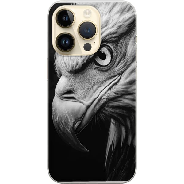 Kompatibelt Mobilskal till Apple iPhone 14 Pro Örn porträtt realistisk närbild kraftfull eagle fågel djurmotiv stark wildlife illustration natur post Kompatibelt Mobilskal till Apple iPhone 14 Pro Örn porträtt realistisk närbild kraftfull eagle fågel djurmotiv stark wildlife illustration natur post
