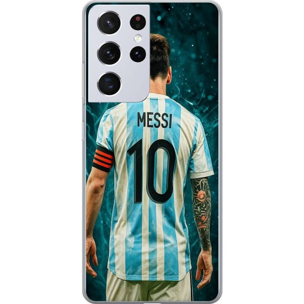 Kompatibelt Mobildeksel til Samsung Galaxy S21 Ultra 5G Messi Kompatibelt Mobildeksel til Samsung Galaxy S21 Ultra 5G Messi