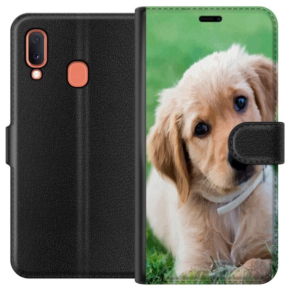 Kompatibelt Plånboksfodral till Samsung Galaxy A20e Hund Kompatibelt Plånboksfodral till Samsung Galaxy A20e Hund