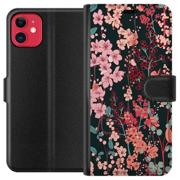 Kompatibelt Plånboksfodral till Apple iPhone 11 Blommor
