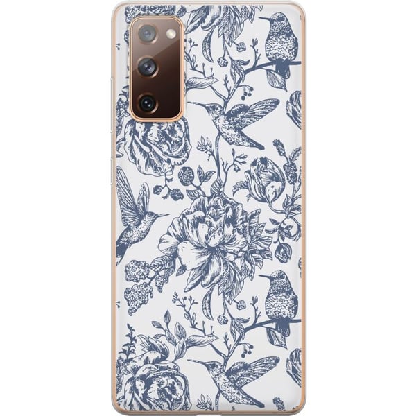 Kompatibelt Mobildeksel til Samsung Galaxy S20 FE Blomster & Fugler - Romantiskt Vintage-stil Mønster