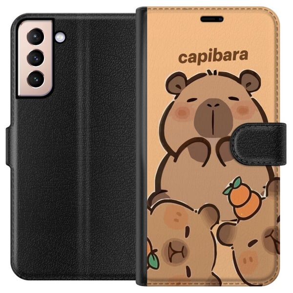 Kompatibel Tegnebogsetui til Samsung Galaxy S21 Capybara kawaii sød figur samlerobjekt Kompatibel Tegnebogsetui til Samsung Galaxy S21 Capybara kawaii sød figur samlerobjekt