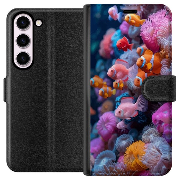 Kompatibel Tegnebogsetui til Samsung Galaxy S23 Fisk Koral Ocean Hav Undervands Kompatibel Tegnebogsetui til Samsung Galaxy S23 Fisk Koral Ocean Hav Undervands
