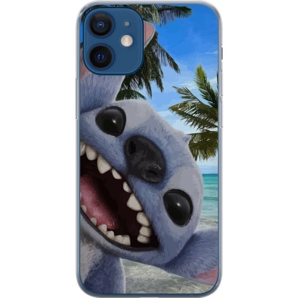 Kompatibel Mobilcover til Apple iPhone 12 Stitch-telefonetaske med palmer i sødt venskabsdesign.