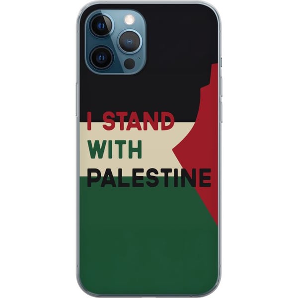 Yhteensopiva Puhelinkuori Apple iPhone 12 Pro Pysähdy Palestiinan puolesta - solidaarisuussuunnittelu vahvalla viestillä Yhteensopiva Puhelinkuori Apple iPhone 12 Pro Pysähdy Palestiinan puolesta - solidaarisuussuunnittelu vahvalla viestillä