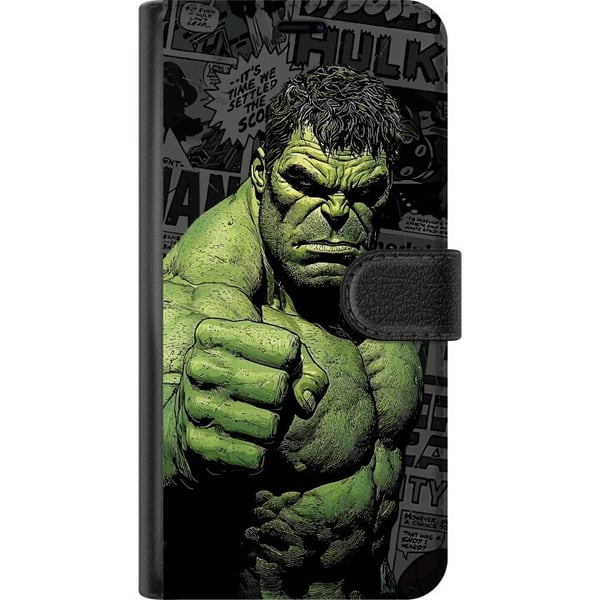 Kompatibelt Plånboksfodral till Samsung Galaxy A20e Hulk motiv i serietidningsstil kraftfull design med gröna nyanser för Marvel och superhjältefans