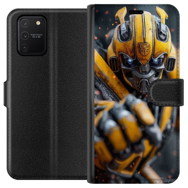 Kompatibelt Lommeboketui til Samsung Galaxy S10 Lite Bumblebee Transformers gul robot mecha sci-fi actionkriger detaljert cyberpunkheltemotiv plakat Kompatibelt Lommeboketui til Samsung Galaxy S10 Lite Bumblebee Transformers gul robot mecha sci-fi actionkriger detaljert cyberpunkheltemotiv plakat