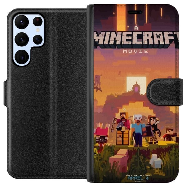 Yhteensopiva Lompakkokotelo Samsung Galaxy S22 Ultra 5G Minecraft Pixel Lohkon Rakennuspeli