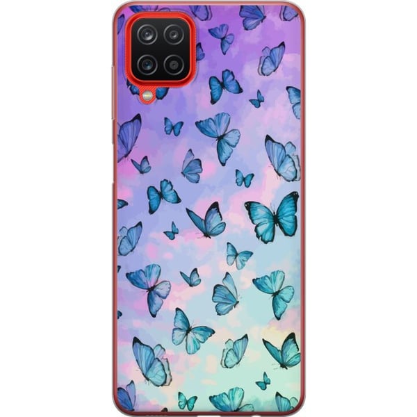 Kompatibel Mobilcover til Samsung Galaxy A12 Sommerfugle