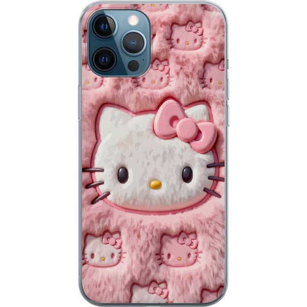 Yhteensopiva Puhelinkuori Apple iPhone 12 Pro Hello Kitty -inspiroitu vaaleanpunainen pörrökuosi, jossa on ikoniset kissankasvot kawaii-tyyliin Yhteensopiva Puhelinkuori Apple iPhone 12 Pro Hello Kitty -inspiroitu vaaleanpunainen pörrökuosi, jossa on ikoniset kissankasvot kawaii-tyyliin