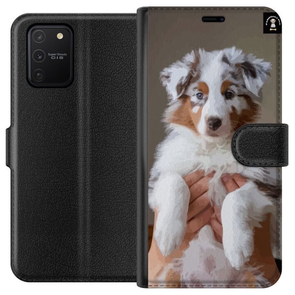 Kompatibelt Lommeboketui til Samsung Galaxy S10 Lite Søt valp med blå øyne og fluffy pels – perfekt for hundeelskere som ønsker et sjarmerende og mod Kompatibelt Lommeboketui til Samsung Galaxy S10 Lite Søt valp med blå øyne og fluffy pels – perfekt for hundeelskere som ønsker et sjarmerende og mod
