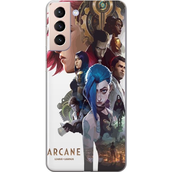 Kompatibelt Mobildeksel til Samsung Galaxy S21 Arcane LoL-plakat League of Legends Netflix-anime Jinx Vi spillkarakterer fanart fantasykunst Kompatibelt Mobildeksel til Samsung Galaxy S21 Arcane LoL-plakat League of Legends Netflix-anime Jinx Vi spillkarakterer fanart fantasykunst
