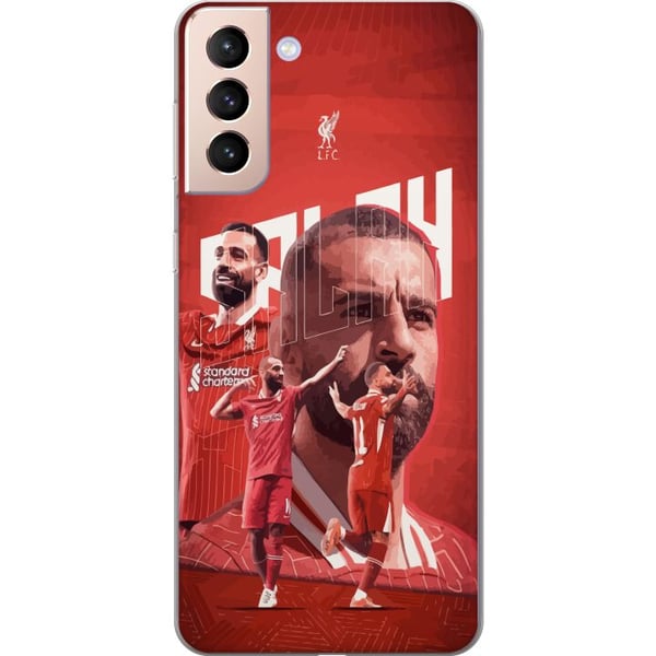 Kompatibelt Mobildeksel til Samsung Galaxy S21 Mohamed Salah Liverpool Egypt rask kreativ kantspiller og Premier League-ikon som står for mål, magi o