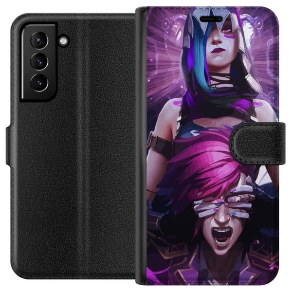Kompatibelt Lommeboketui til Samsung Galaxy S21+ 5G League of Legends Kompatibelt Lommeboketui til Samsung Galaxy S21+ 5G League of Legends