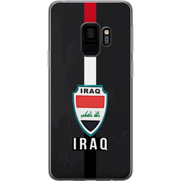 Kompatibel Mobilcover til Samsung Galaxy S9 Iraks flag med emblem i rødt, hvidt og sort – et kraftfuldt design, der udtrykker historie og stolthed