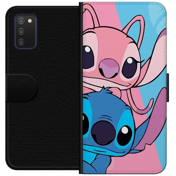 Kompatibelt Lommeboketui til Samsung Galaxy A03s Stitch & Angel