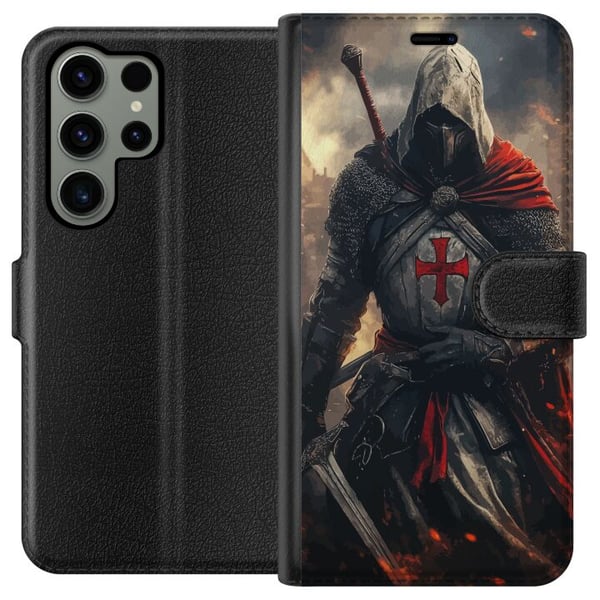 Kompatibel Tegnebogsetui til Samsung Galaxy S23 Ultra tempelridder korsridder korsfarer kriger middelalderrustning kors sværd fantasy kæmper plakatde Kompatibel Tegnebogsetui til Samsung Galaxy S23 Ultra tempelridder korsridder korsfarer kriger middelalderrustning kors sværd fantasy kæmper plakatde