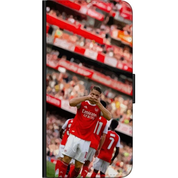Kompatibelt Lommeboketui til Samsung Galaxy A03s Arsenal-illustrasjon – Martin Ødegaard i fotballdrakt, målgestdesign