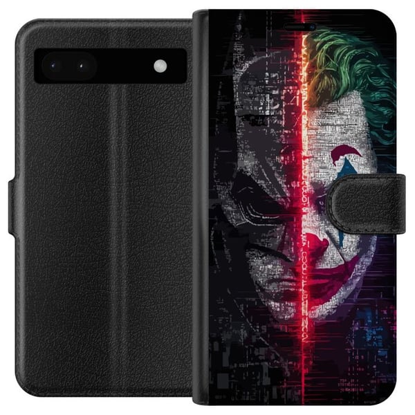 Yhteensopiva Lompakkokotelo Google Pixel 6a Batman Joker -juliste DC Comics Gothamin roistot jaetut kasvot Dark Knight -elokuva retrofanitaide sankar