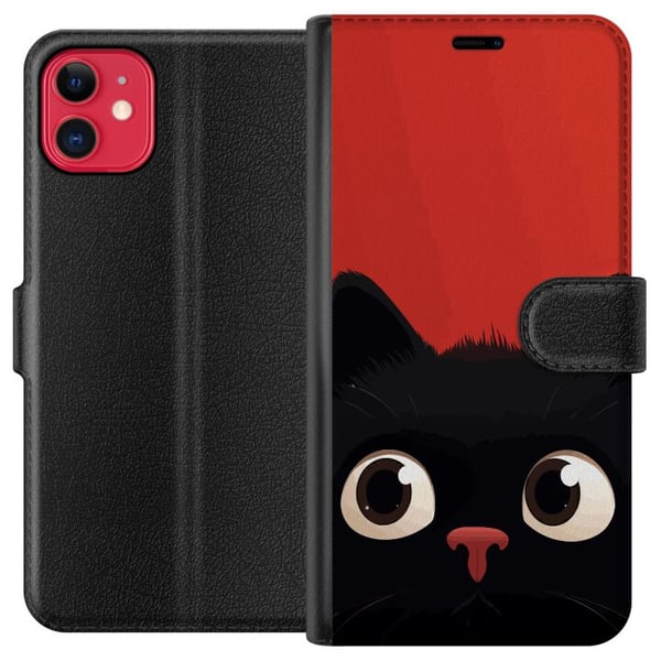 Kompatibel Tegnebogsetui til Apple iPhone 11 Livlig Kat Kompatibel Tegnebogsetui til Apple iPhone 11 Livlig Kat