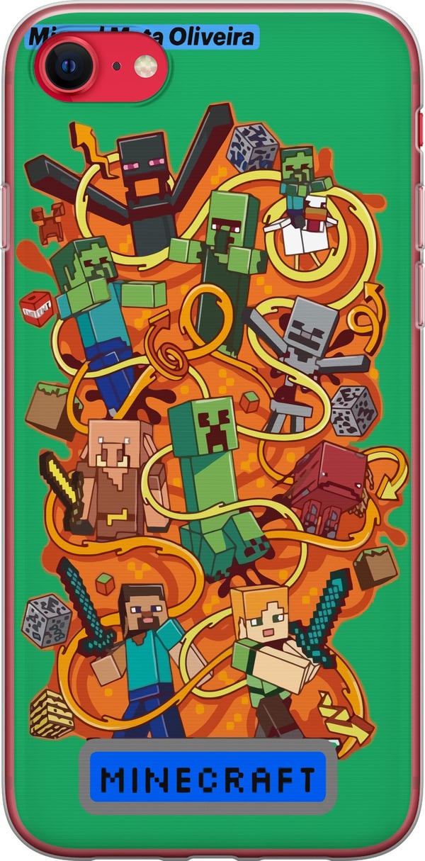 Yhteensopiva Puhelinkuori Apple iPhone SE (2022) Minecraft