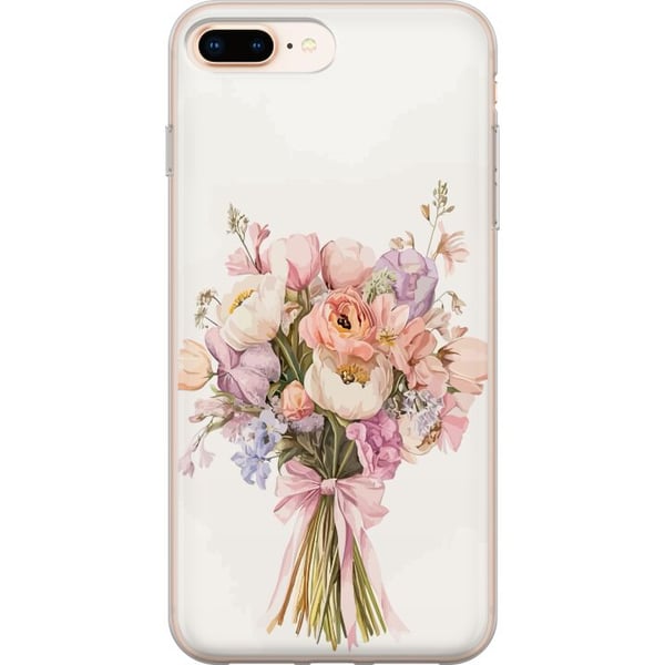 Kompatibel Mobilcover til Apple iPhone 8 Plus Mobilcover med farverig blomsterbuket i romantisk stil Kompatibel Mobilcover til Apple iPhone 8 Plus Mobilcover med farverig blomsterbuket i romantisk stil